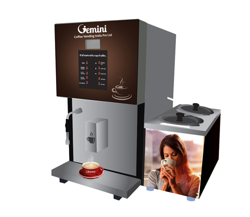 Fresh Milk Coffee Vending Machine - Gemini Coffee Vending India Pvt Ltd
