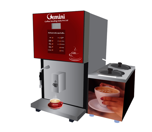 Fresh Milk Tea Vending Machine - Gemini Coffee Vending India Pvt Ltd